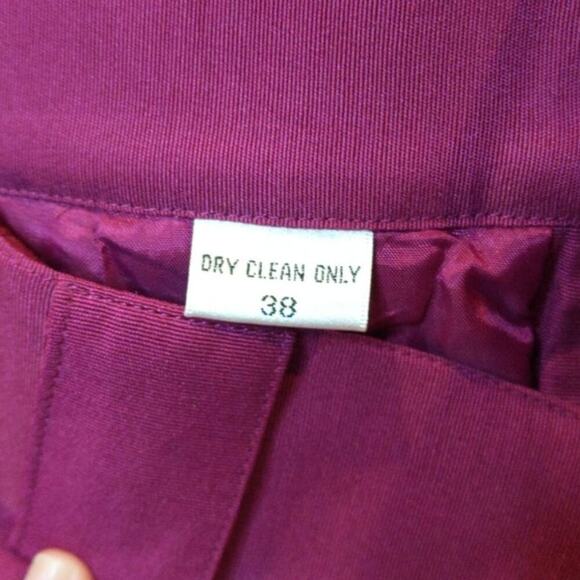 VTG High Waist Tailored Pleated Tapered Fuchia Pants Slacks Accent Buttons XS - Picture 6 of 9